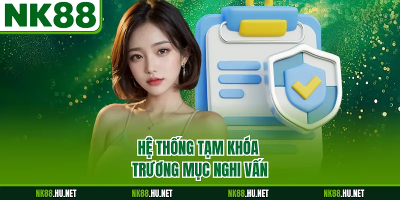 Hệ thống tạm khóa trương mục nghi vấn