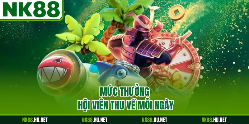 Mức thưởng hội viên thu về mỗi ngày